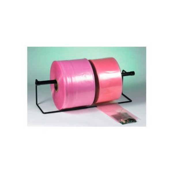 Box Packaging Anti Static Poly Tubing, 10"W x 1075'L, 4 Mil, Pink, 1 Roll PTAS1004
